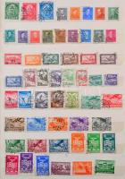 Gyűjtemény 1913-1962 blokkok  nélkül, nagyon sok postatisztával, jobb értékekkel 12 lapos nagyalakú ...