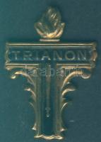 cca1930. Trianon Br zománcozott gyászjelvény T:2 hátoldali tű letörve