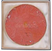 DN "Zsolnay Városszépítő Városvédő Emlékérem" eozin mázas kerámiaplakett, hátlapon jelzett...