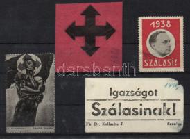 1938-1939 4 db nyilas levélzáró
