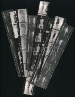cca 1972 Izgalmas könyvek, izgalmas könyvjelzői, 61 db szolidan erotikus, vintage fénykép, 24x36 mm