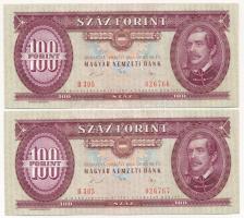 1989. 100Ft (5x) sorszámkövetők T:I- törés nélküli hajlás Adamo F36