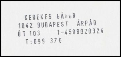 cca 1985 Kerekes Gábor pecséttel jelzett, vintage fotója, 17x24 cm