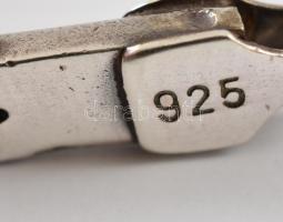 Ezüst(Ag) glídes fantáziamintás karkötő, jelzett, h: 21,5 cm, nettó: 11,6 g