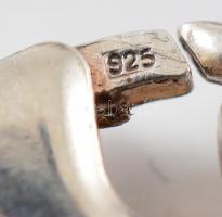 Ezüst(Ag) áttört lóherés karkötő, jelzett, h:19,5 cm, nettó: 18,6 g