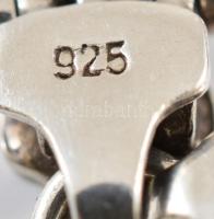 Ezüst(Ag) meandermintás áttört karkötő, jelzett, h: 20,5 cm, nettó: 17,4 g