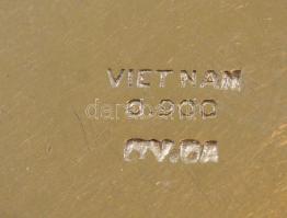 Ezüst(Ag) filigrándíszes nyakék, jelzett, h: 45 cm, nettó: 42,9 g