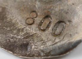 Ezüst(Ag) filigrán csüngős kitűző, jelzett, 5×4 cm, nettó: 11,9 g