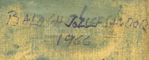 Balogh József Sándor (?-?): Virágcsendélet. Olaj, vászon, keretben, 30×30 cm