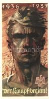 1937 Nemzetiszocialista propaganda falragasz 8x15cm
