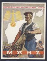 1939 Nemzetiszocialista propaganda falragasz Winterhilfswerk 9x11cm