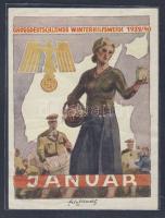 1939 Nemzetiszocialista propaganda falragasz Winterhilfswerk 9x11cm