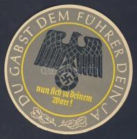 1934/35 Nemzetiszocialista propaganda poháralátét