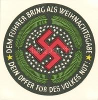 1934 Nemzetiszocialista propaganda poháralátét 10x10cm