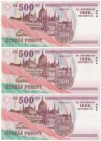 2006. 500Ft "EC" "50. évforduló 1956. október 23." (3x) T:II,III