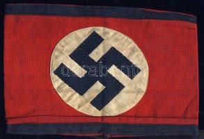 cca 1943 Eredeti horogkeresztes karszalag gyászkerettel