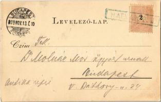 1899 Hatvan, Honvédszobor, iskola "Hatvan a tanügynek", üzlet