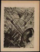 Ruzicskay György (1896-1993): Illusztráció a Szerelemkeresőből. Algrafia, papír, jelzett az algrafián, 29×24,5 cm
