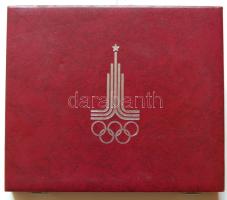 Szovjetunió 1977-80. 5R Ag (14x), 10R Ag (14x) komplett "Olimpia" sor! T:1 Eredeti díszdobozban!