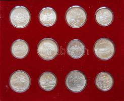 Szovjetunió 1977-80. 5R Ag (14x), 10R Ag (14x) komplett "Olimpia" sor! T:1 Eredeti díszdob...