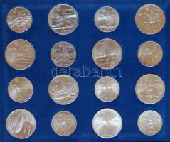 Kanada 1973-76. 5$ Ag (14x), 10$ Ag (14x) komplett "Olimpia" sor! T:1 Eredeti díszdobozban...