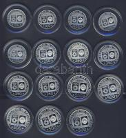Jugoszlávia 1982-84. 100D Ag (5x), 250D Ag (5x), 500D Ag (5x) komplett "Olimpia" sor! T:PP R!