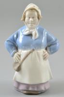 Scheidig Kunst porcelán figurális fogpiszkálótartó, matricával jelzett, apró lepattanással, m: 13 cm