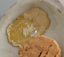 Scheidig Kunst porcelán figurális fogpiszkálótartó, matricával jelzett, apró lepattanással, m: 13 cm