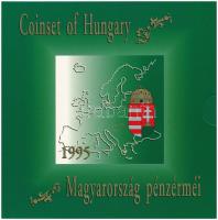1995. 10f-200Ft (11xklf) forgalmi sor dísztokban, benne 200Ft Ag Deák, Magyarország pénzérméi sorozat T:BU Adamo FO28.2