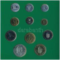 1995. 10f-200Ft (11xklf) forgalmi sor dísztokban, benne 200Ft Ag "Deák", "Magyarorszá...