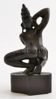 Hindu istennő, zsírkő szobor, m: 15 cm
