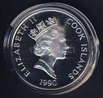 Cook szigetek 1990. 50$ Ag "Amerika 500 éve-Cabral" T:PP