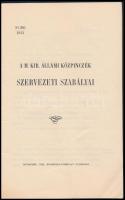 1914 M. Kir. Állami Közpinczék szervezeti szabályai. Bp.,1914, Franklin, 27 p. Papírkötésben, bejelö...