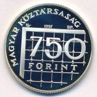 1997. 750Ft Ag "Labdarúgó VB" T:PP kis patina 
Adamo EM148