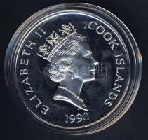 Cook szigetek 1990. 50$ Ag "Amerika 500 éve-Samuel de Champlain" T:PP