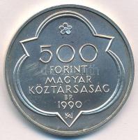 1990. 500Ft Ag "Mátyás király - Buda" T:BU 
Adamo EM114