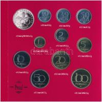 1994. 10f-200Ft (11xklf) forgalmi sor dísztokban, közte 1994. 200Ft Ag "Deák" T:PP 
Adamo...