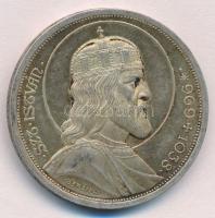 1938. 5P Ag "Szent István" T:2 patina  Adamo P8.1