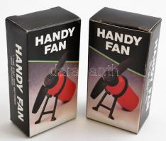 Handy Fan elemes utazó ventilátor kis tartóval, eredeti csomagolásában, elemmel