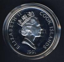 Cook szigetek 1991. 50$ Ag "Amerika 500 éve-Abraham Lincoln" T:PP