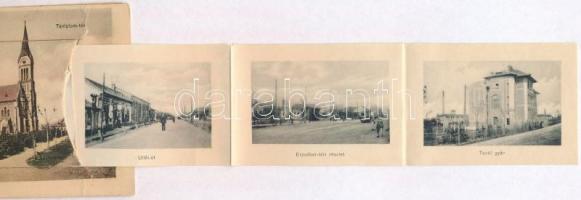 Budapest XIX. Kispest, Templom tér. leporellolap belül a Hoffher Schrantz Clayton Schuttlewort gépgy...