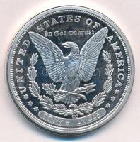 Amerikai Egyesült Államok 1889CC 1$ "Morgan" ezüstözött fém replika "COPY" jelzé...