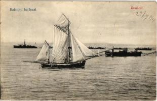 1907 Zamárdi, Balatoni halászat. Friedman József, Divald Károly 1065-1907.