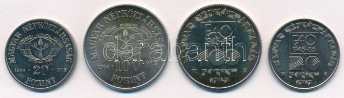 1984. 20Ft Cu-Ni "FAO Védd az erdőt" +1984. 100Ft Cu-Ni "FAO Ha kivágod, ültess is&qu...