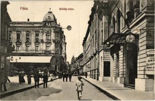 Pécs, Király utca, Schönw. órás és ékszerész üzlete