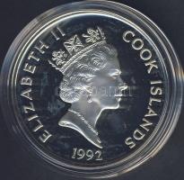 Cook szigetek 1992. 50$ Ag "Amerika 500 éve-Pedro de Mendoza" T:PP
