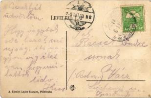 1908 Piliscsaba, Déli tábor, tiszti étkező. Újhelyi Lajos kiadása (fa)