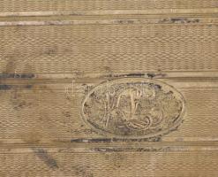 Ezüst (Ag.) monogramos (KL) szelencés doboz, jelzett,  9×6,5 cm nettó: 133 g