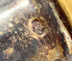 Ezüst (Ag.) nyeles  desszertes evőeszköz készlet doboz, tortalapáttal, eredeti dobozában (kopott), 2...