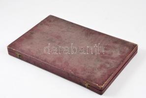 Ezüst (Ag.) nyeles  desszertes evőeszköz készlet doboz, tortalapáttal, eredeti dobozában (kopott), 2...